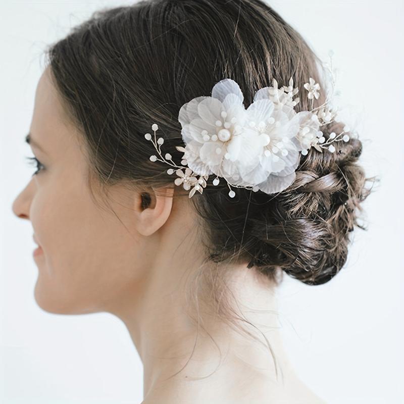 Pearl Floral Hair Pin for Bridesmaid Wedding Party