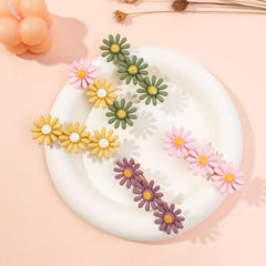 5pcs Daisy Flower Hairpin Side Clip Hair Accessories Barrette