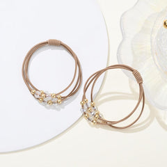 2pcs Bracelet Hair Ties Decorative Ponytail Holders Elastic Hair Bands