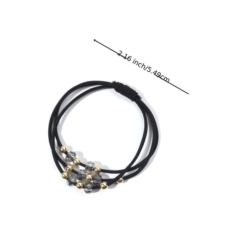 2pcs Bracelet Hair Ties Decorative Ponytail Holders Elastic Hair Bands