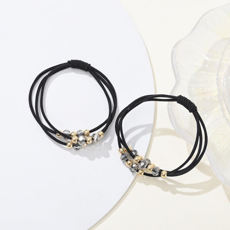 2pcs Bracelet Hair Ties Decorative Ponytail Holders Elastic Hair Bands