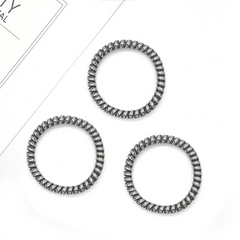 10pcs Solid Coil Wire Hair Tie Elastic Ponytail Holder Hair Styling Accessory