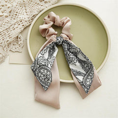 Retro Boho Floral Scarf Hair Scrunchies