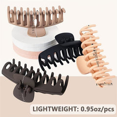 4pcs Oversize Hair Claw Clip Non Slip Grip Hair Jaw Clip