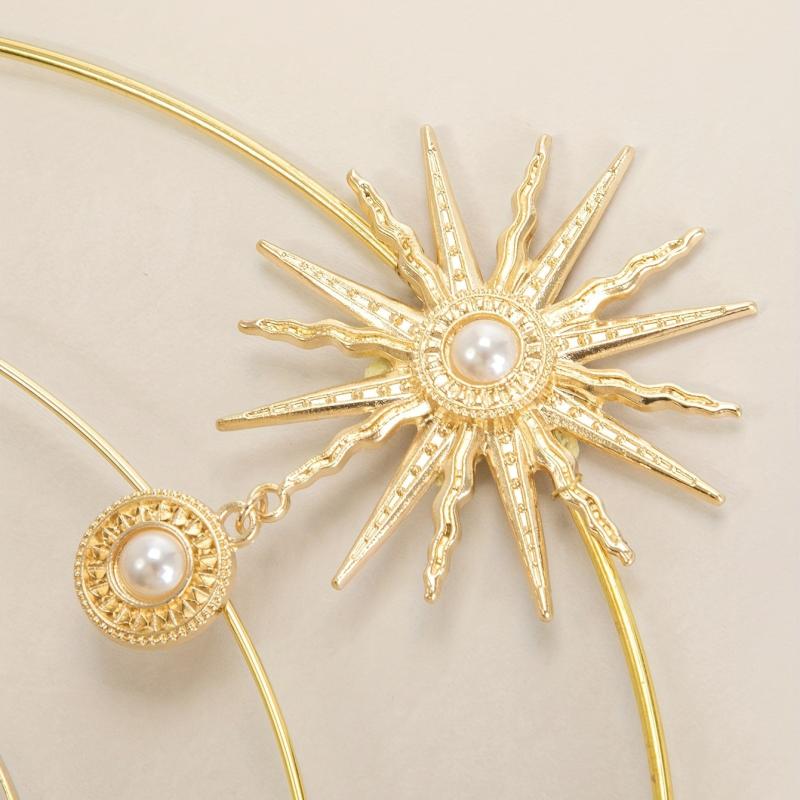 Golden Flower Headband Women's Crown For Party Birthday Cos Play