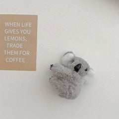 Koala Charm Hair Claw Plush Barrette Animal Hair Jaw Clip
