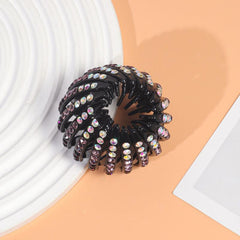 Rhinestone Bird Nest Hairpin Ponytail Holder Hair Clip