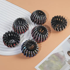 Rhinestone Bird Nest Hairpin Ponytail Holder Hair Clip