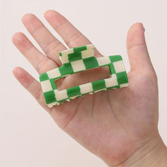 Green Hair Clip Barrettes Rectangular Claw Clips For Women