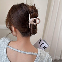 Heart Decor Hair Clip Resin Hair Claw Ponytail Holder for Women Girls