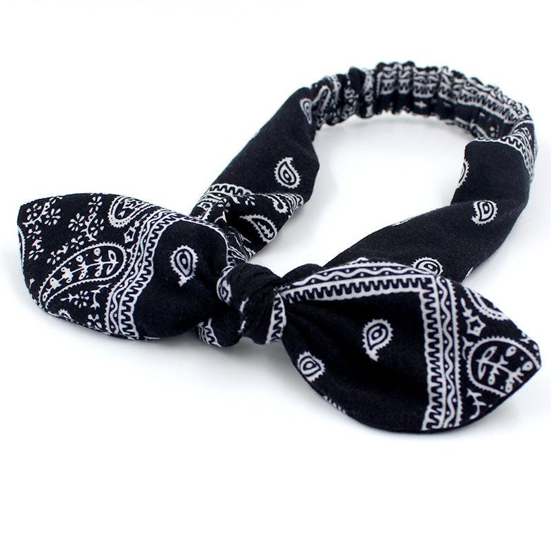 Bohemian Soft Solid Print Headbands Vintage Cross Knot Elastic Hairbands