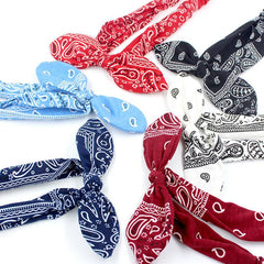 Bohemian Soft Solid Print Headbands Vintage Cross Knot Elastic Hairbands