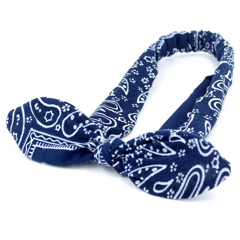 Bohemian Soft Solid Print Headbands Vintage Cross Knot Elastic Hairbands