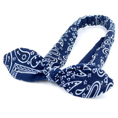 Bohemian Soft Solid Print Headbands Vintage Cross Knot Elastic Hairbands