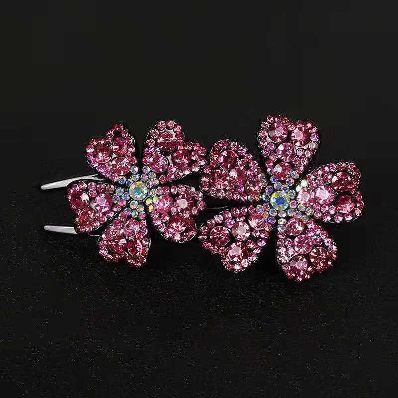 Retro Rhinestone Hair Claw Clip Non Slip Strong Hold Grip