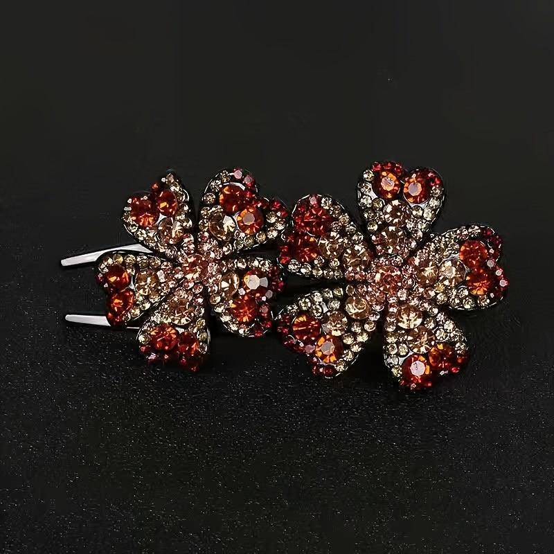 Retro Rhinestone Hair Claw Clip Non Slip Strong Hold Grip