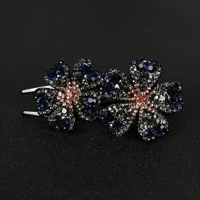 Retro Rhinestone Hair Claw Clip Non Slip Strong Hold Grip