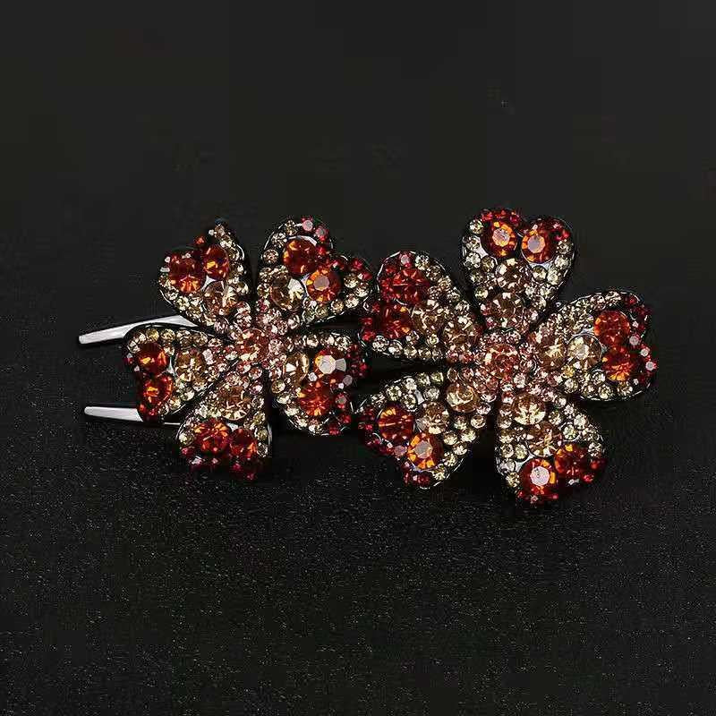 Retro Rhinestone Hair Claw Clip Non Slip Strong Hold Grip
