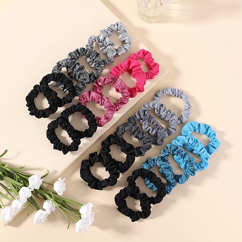 6pcs Satin Elastic Hair Scrunchies Silk Hair Ties Ponytail Holders Women Girls