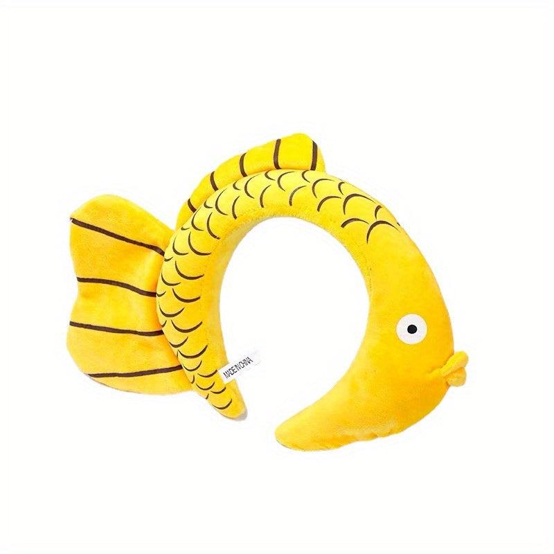 Yellow Fish Plush Headband for Makeup Skincare