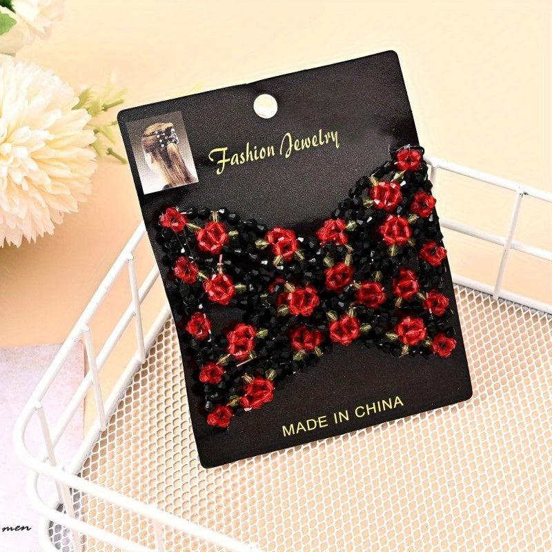 Double Side Hair Comb Hairdressing Ladies Beaded Headdress