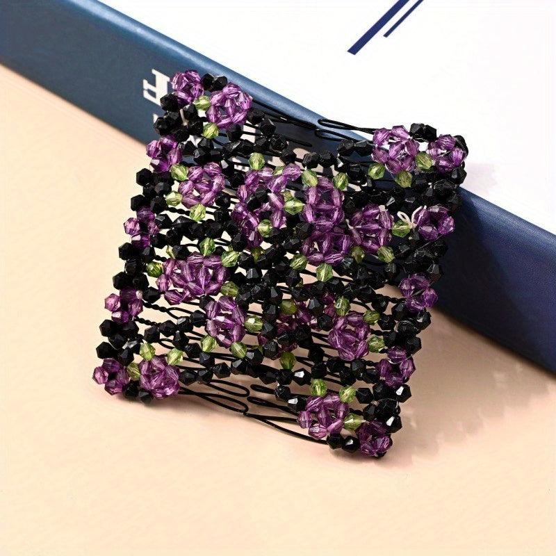 Double Side Hair Comb Hairdressing Ladies Beaded Headdress