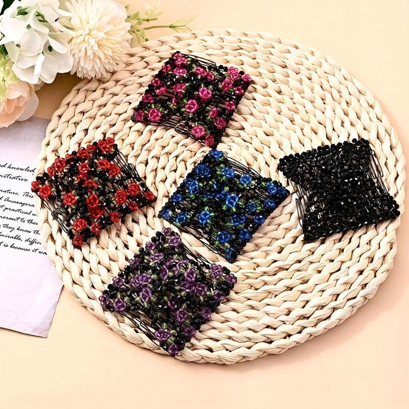 Double Side Hair Comb Hairdressing Ladies Beaded Headdress