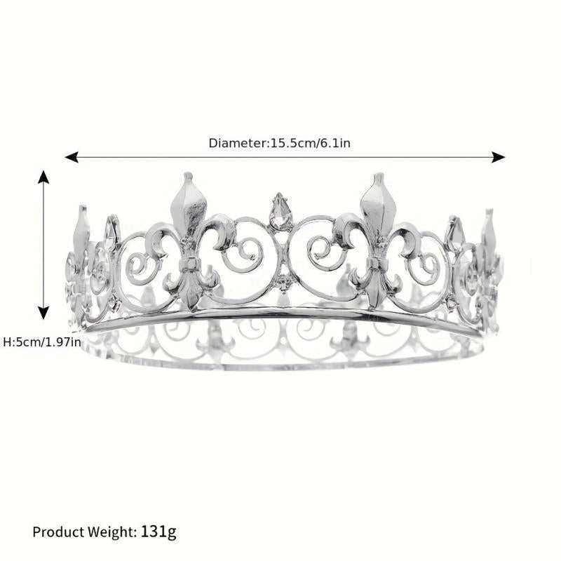 Crystal Crown Head Jewelry Queen Tiara Alloy Hair Band Prom Accessories