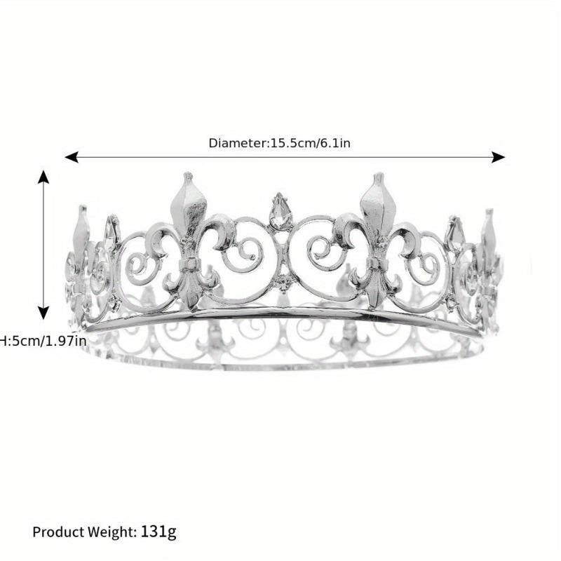Crystal Crown Head Jewelry Queen Tiara Alloy Hair Band Prom Accessories