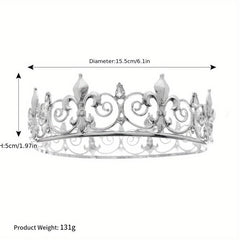 Crystal Crown Head Jewelry Queen Tiara Alloy Hair Band Prom Accessories
