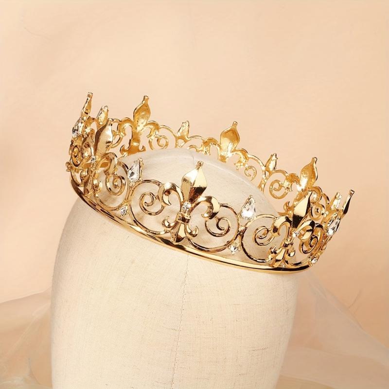 Crystal Crown Head Jewelry Queen Tiara Alloy Hair Band Prom Accessories
