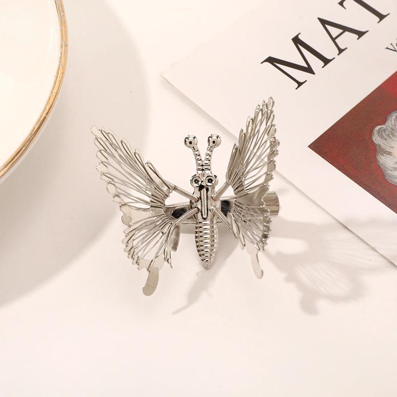 Golden Butterfly Hair Clips 3D Hair Barrettes Clamps Pins Claw Clips