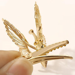 Golden Butterfly Hair Clips 3D Hair Barrettes Clamps Pins Claw Clips