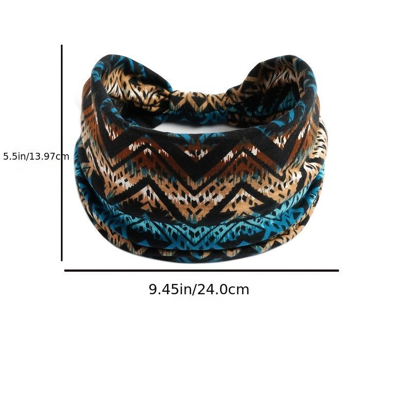 Boho Workout Head Bands Women Elastic Non Slip Floral Hairbands