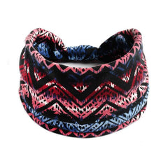 Boho Workout Head Bands Women Elastic Non Slip Floral Hairbands