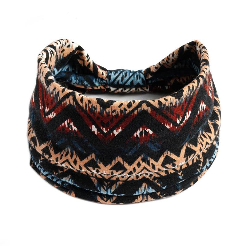 Boho Workout Head Bands Women Elastic Non Slip Floral Hairbands