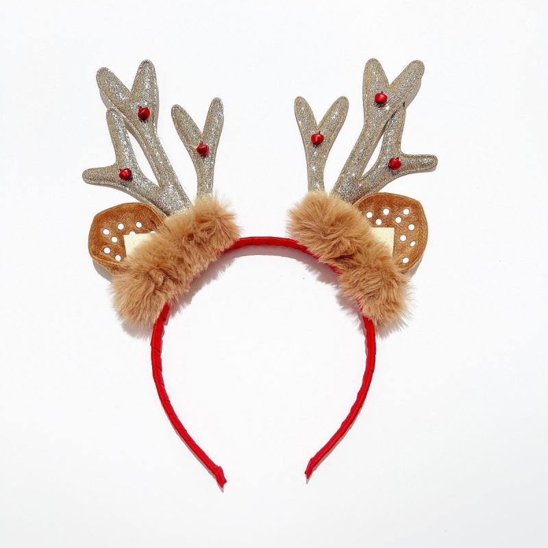 Christmas Reindeer Antlers Headband Girls Sequins Party Head Band
