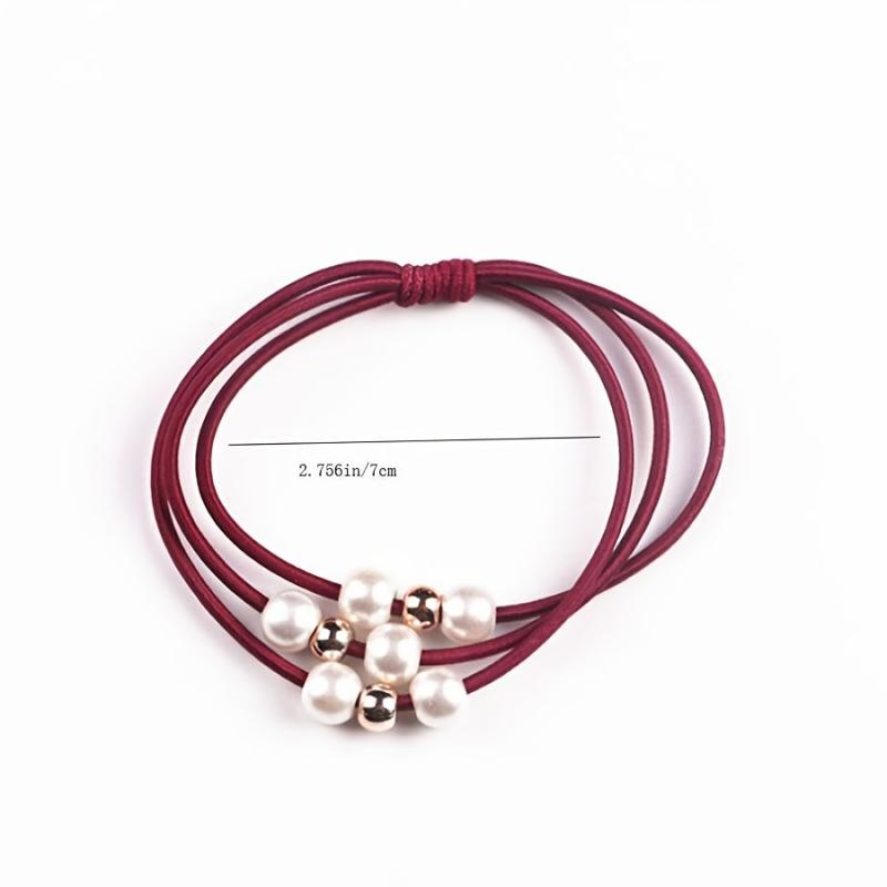 Pearl Elastic Hair Bands for Women - Beauty Care Hair Ties