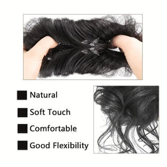 Messy Bun Hairpiece Scrunchies Updo Hair Extensions Wavy Curly Synthetic