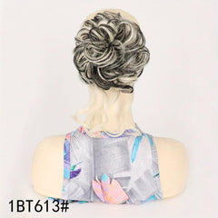 Messy Bun Hairpiece Scrunchies Updo Hair Extensions Wavy Curly Synthetic