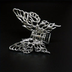 Silvery Metal Butterfly Hair Claw Clip for Women and Girls