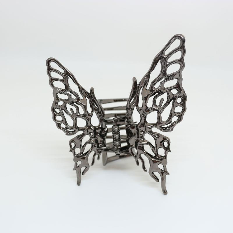 Silvery Metal Butterfly Hair Claw Clip for Women and Girls