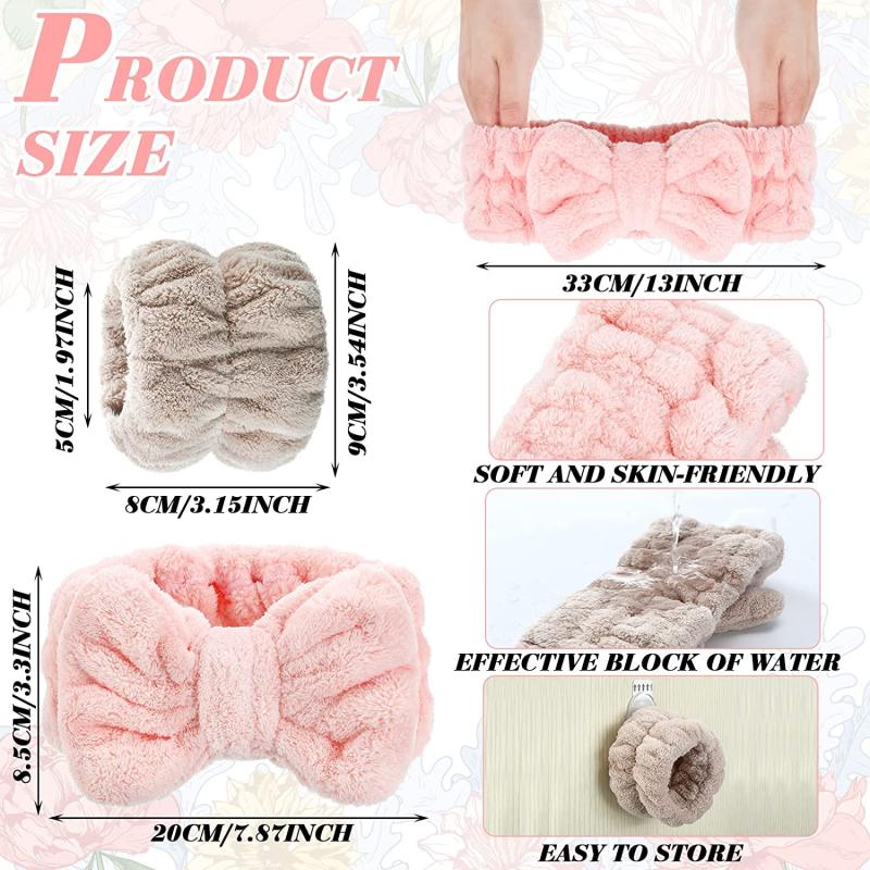 Spa Headband Wrist Washband Scrunchies Cuffs