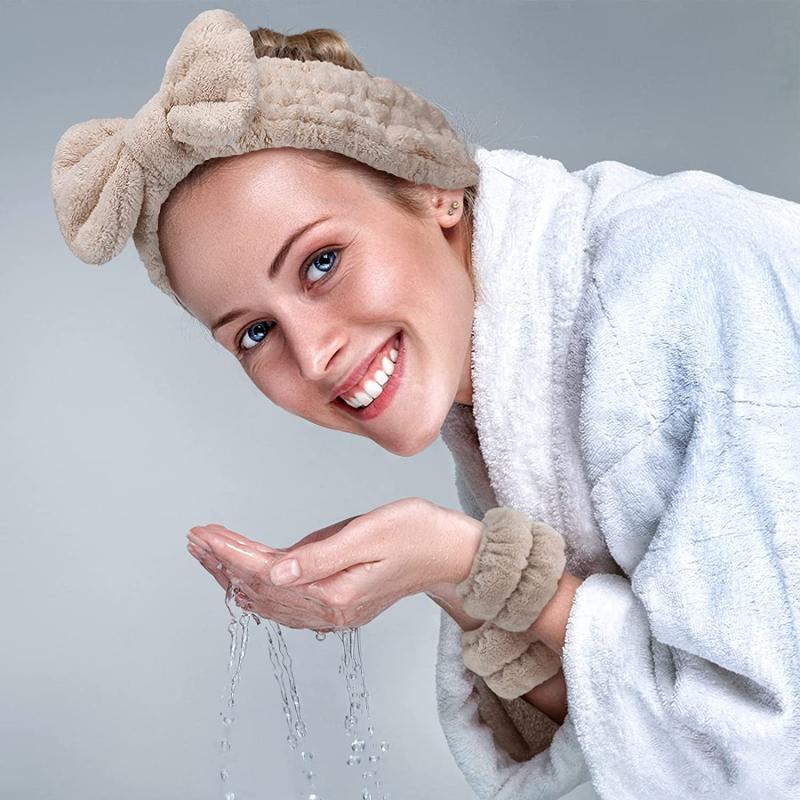 Spa Headband Wrist Washband Scrunchies Cuffs