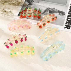 Fruit Pattern Large Hair Claw Acrylic Hair Accessories