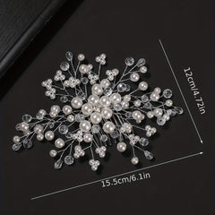 Faux Pearl Crystal Hair Comb Women's Hair Accessory