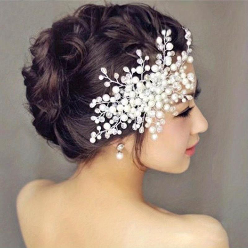 Faux Pearl Crystal Hair Comb Women's Hair Accessory