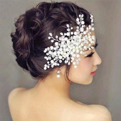 Faux Pearl Crystal Hair Comb Women's Hair Accessory