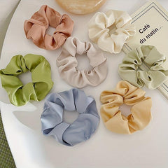 8pcs Large Satin Scrunchie Hair Tie Silky Hair Rope Female Hair Accessories