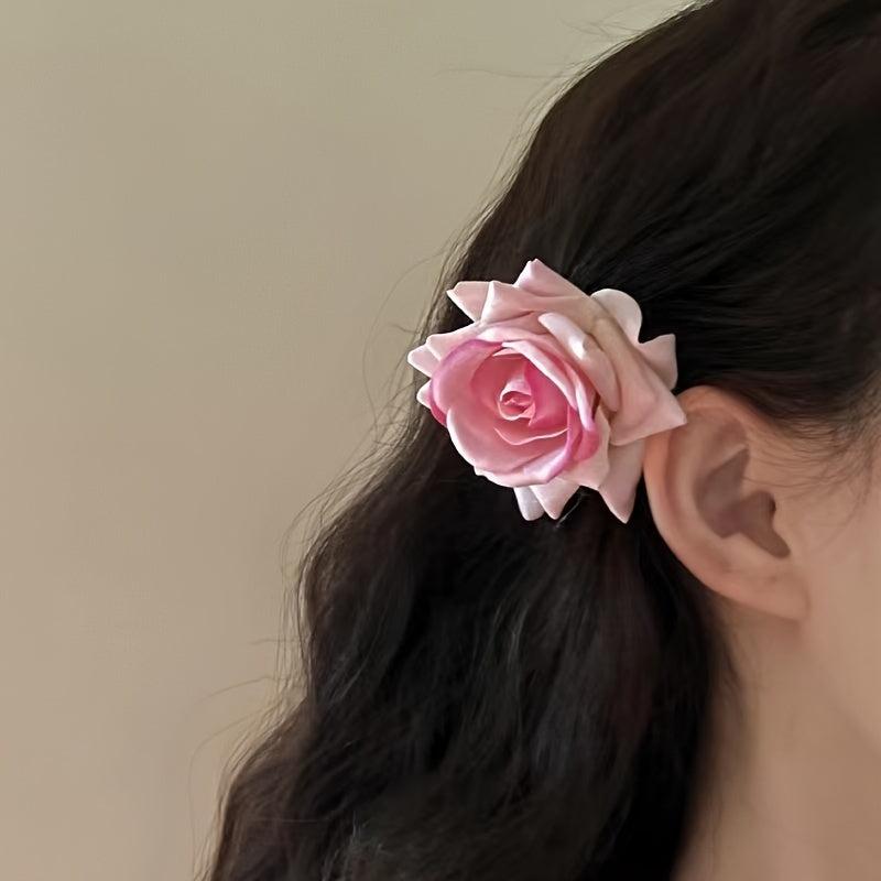 Bohemian Rose Flower Hairpin Brooch Hair Styling Accessories for Women Girls